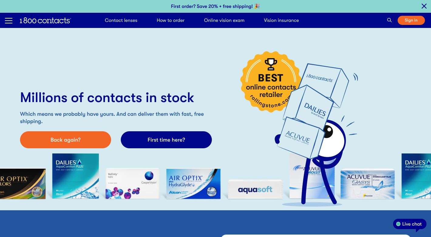 1-800 CONTACTS Website