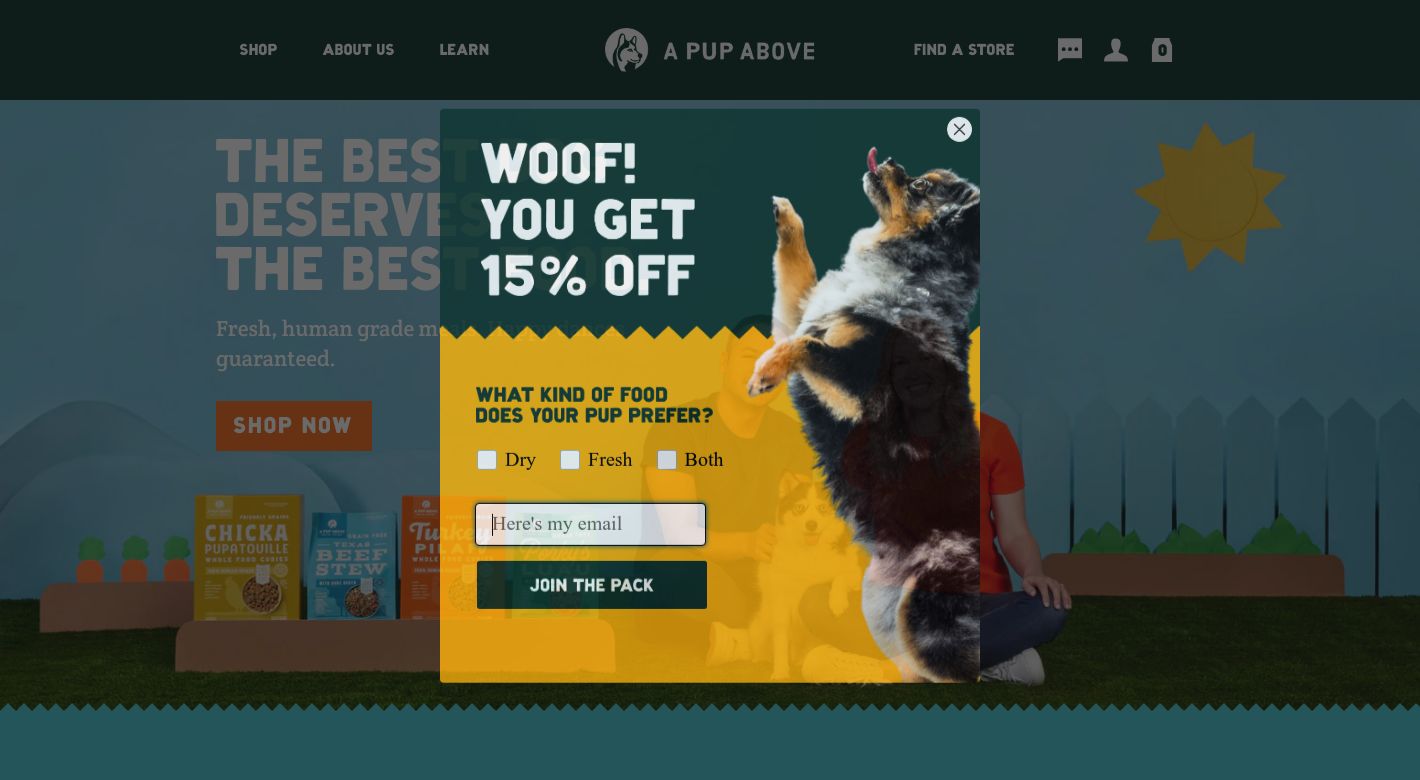 A Pup Above Website