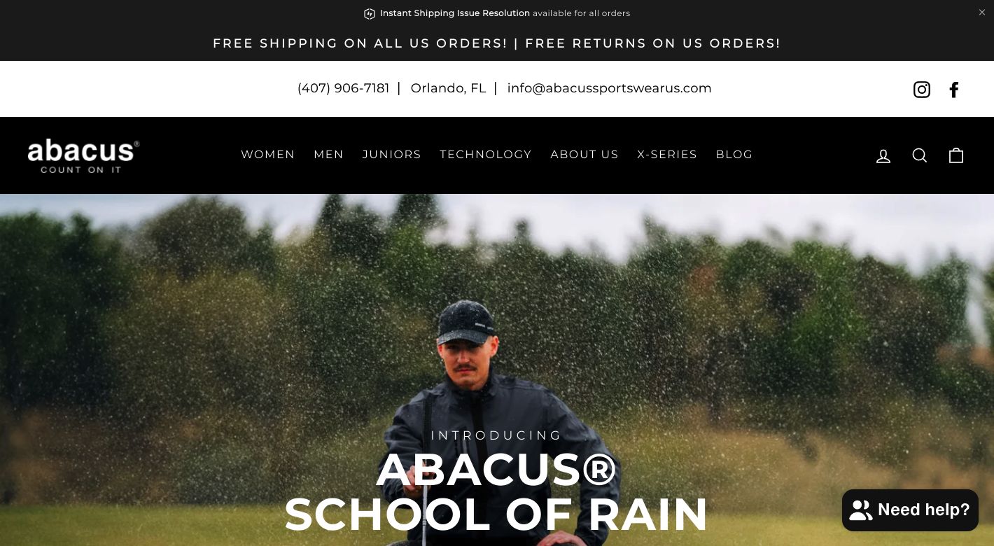 Abacus Sportswear Website