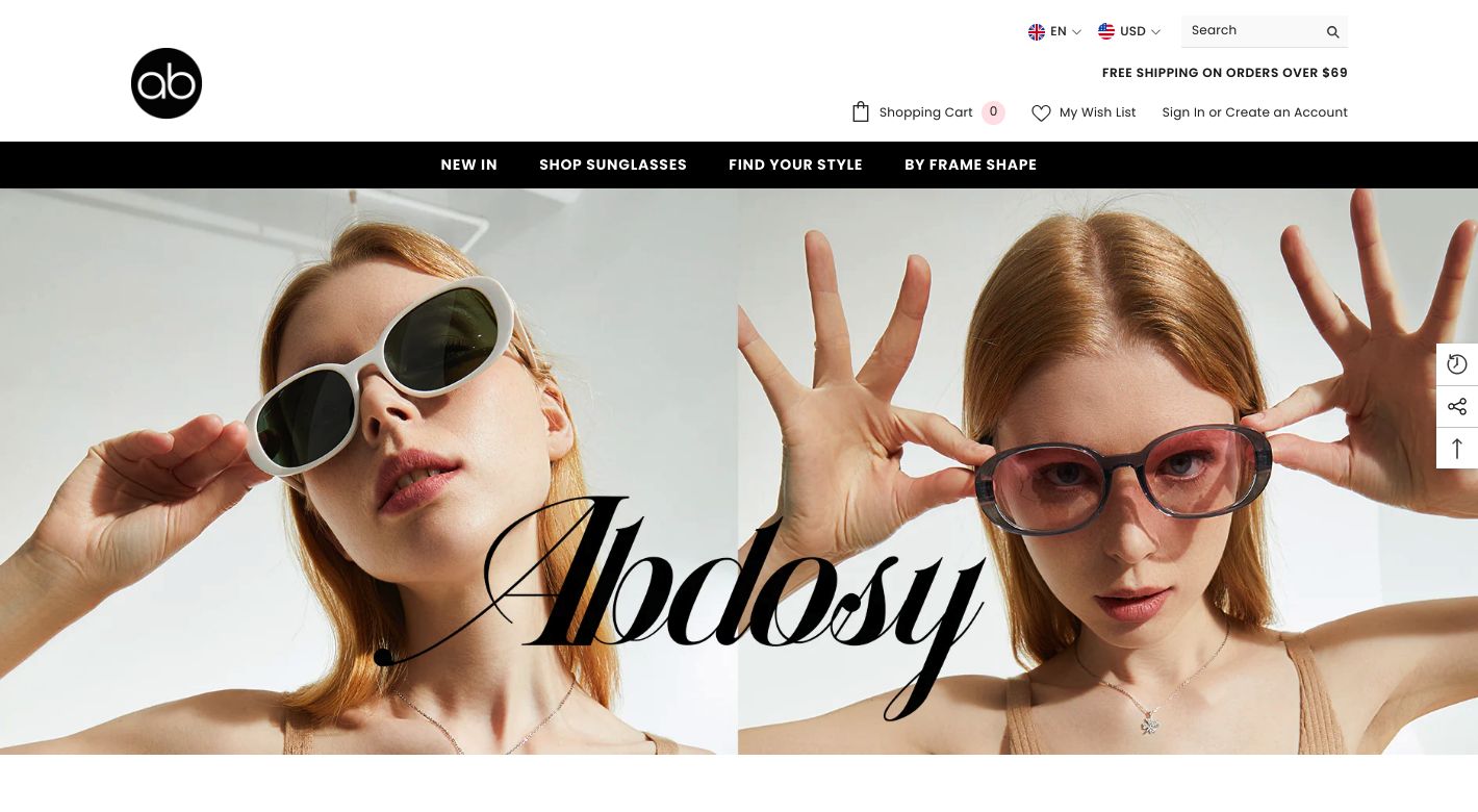 Abdosy Sunglasses Website