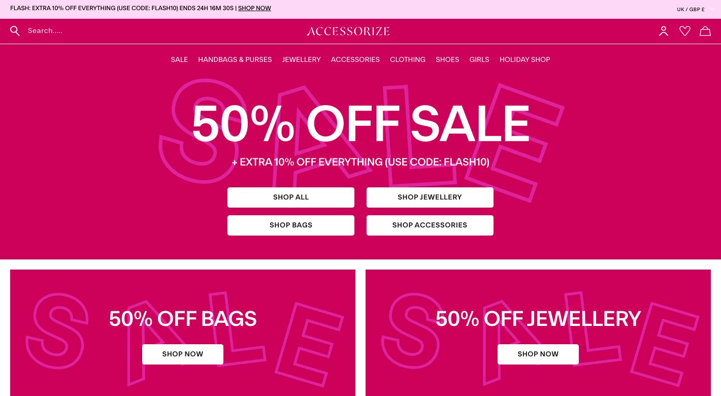 Accessorize Website