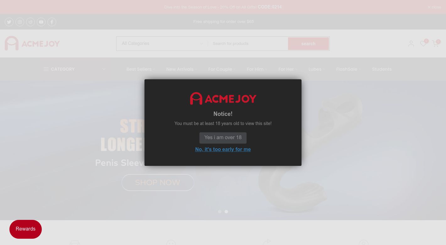 Acmejoy.com Website