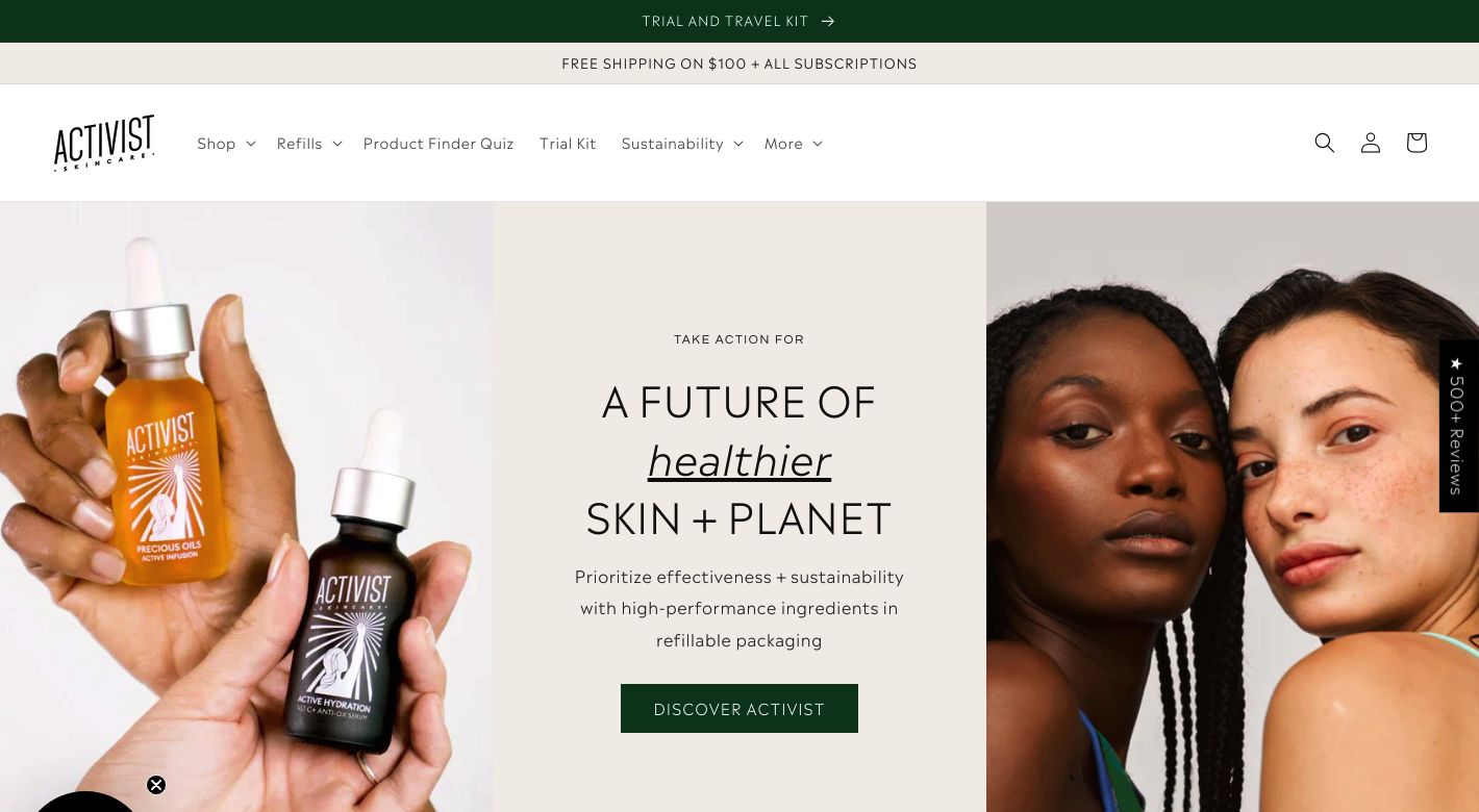 Activist Skincare Website