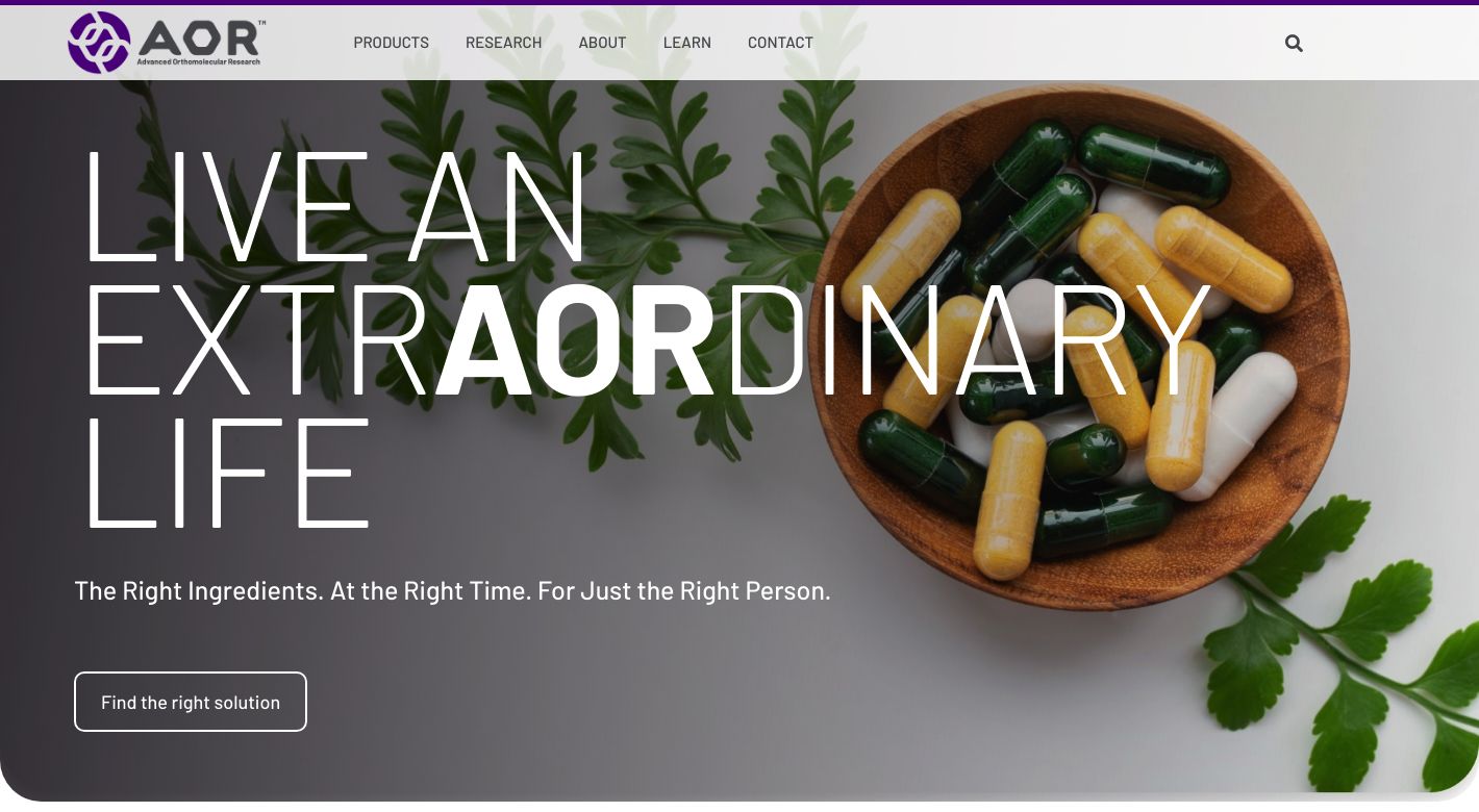 Advanced Orthomolecular Research Website