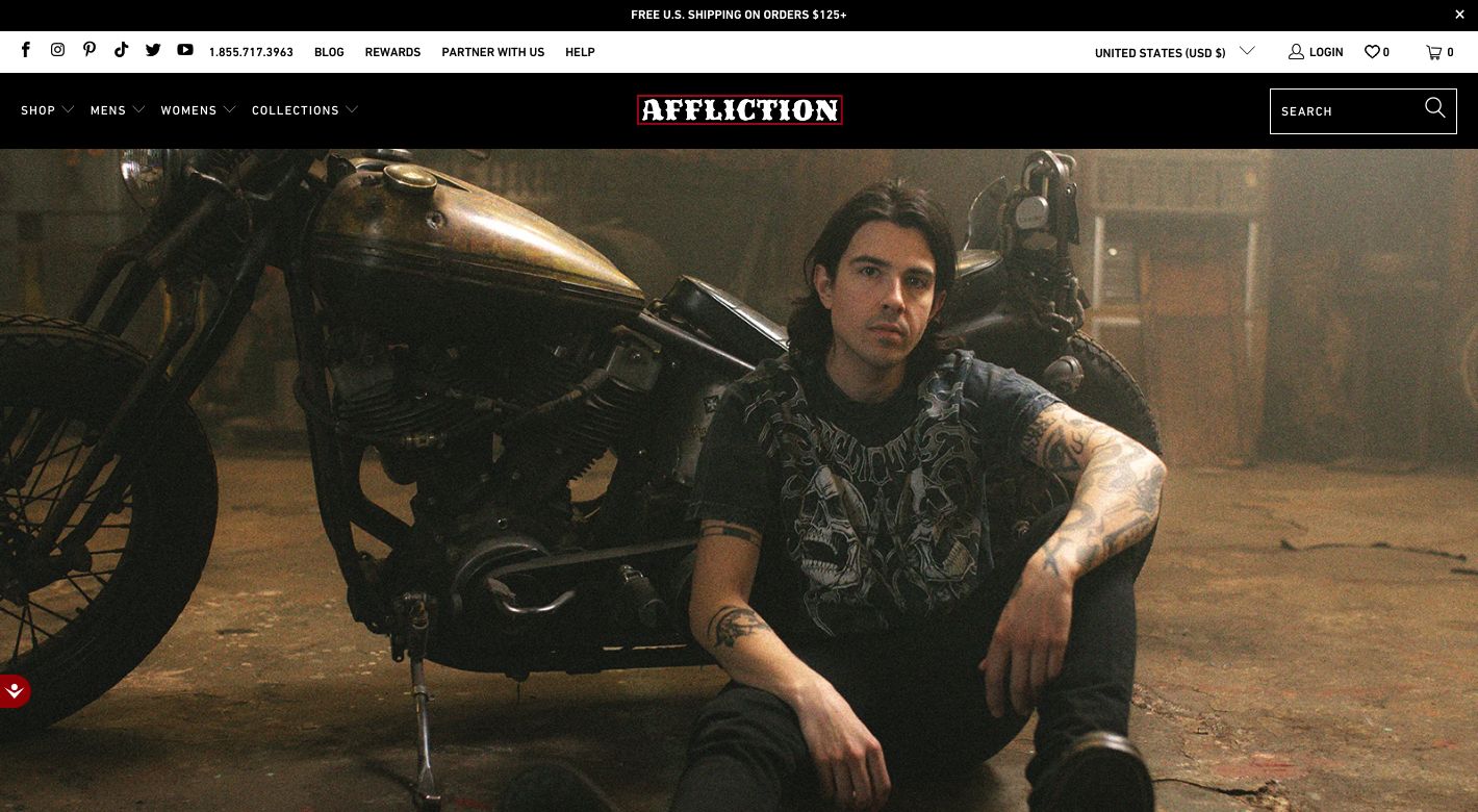 Affliction Holdings Website