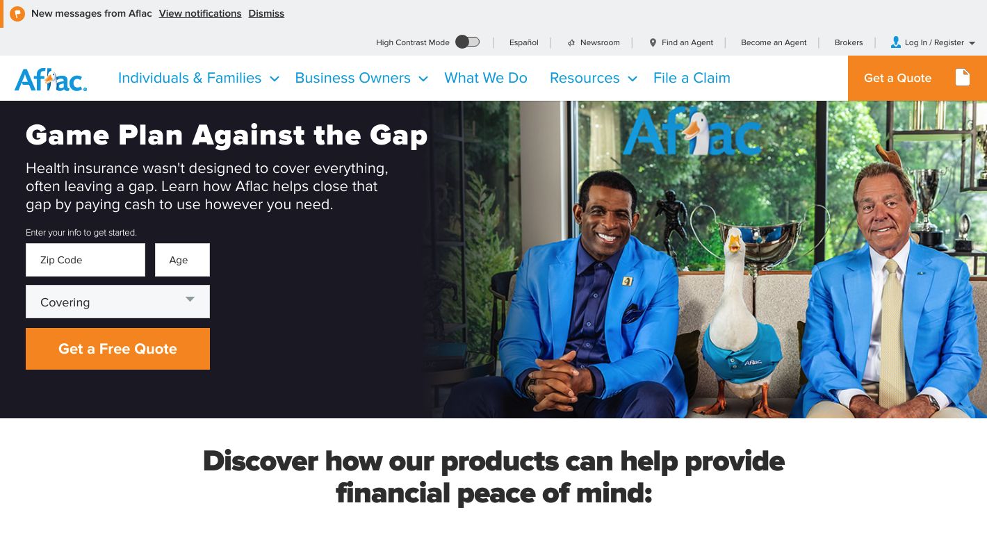 Aflac Website