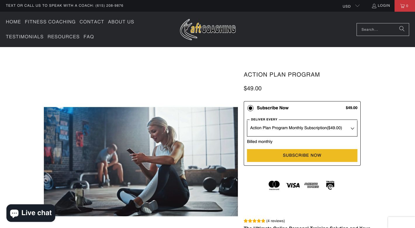 AFT Fitness Coaching Website