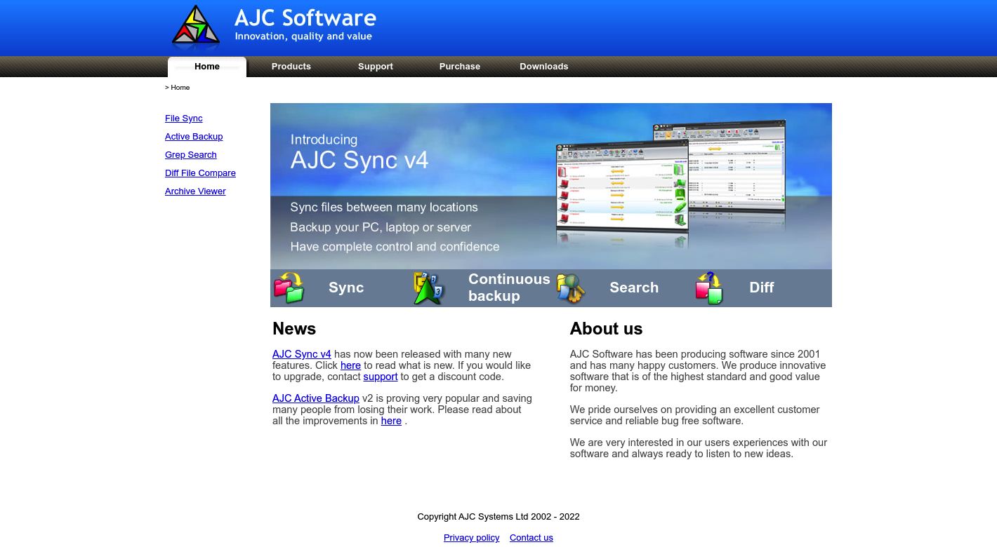 AJC Software Website