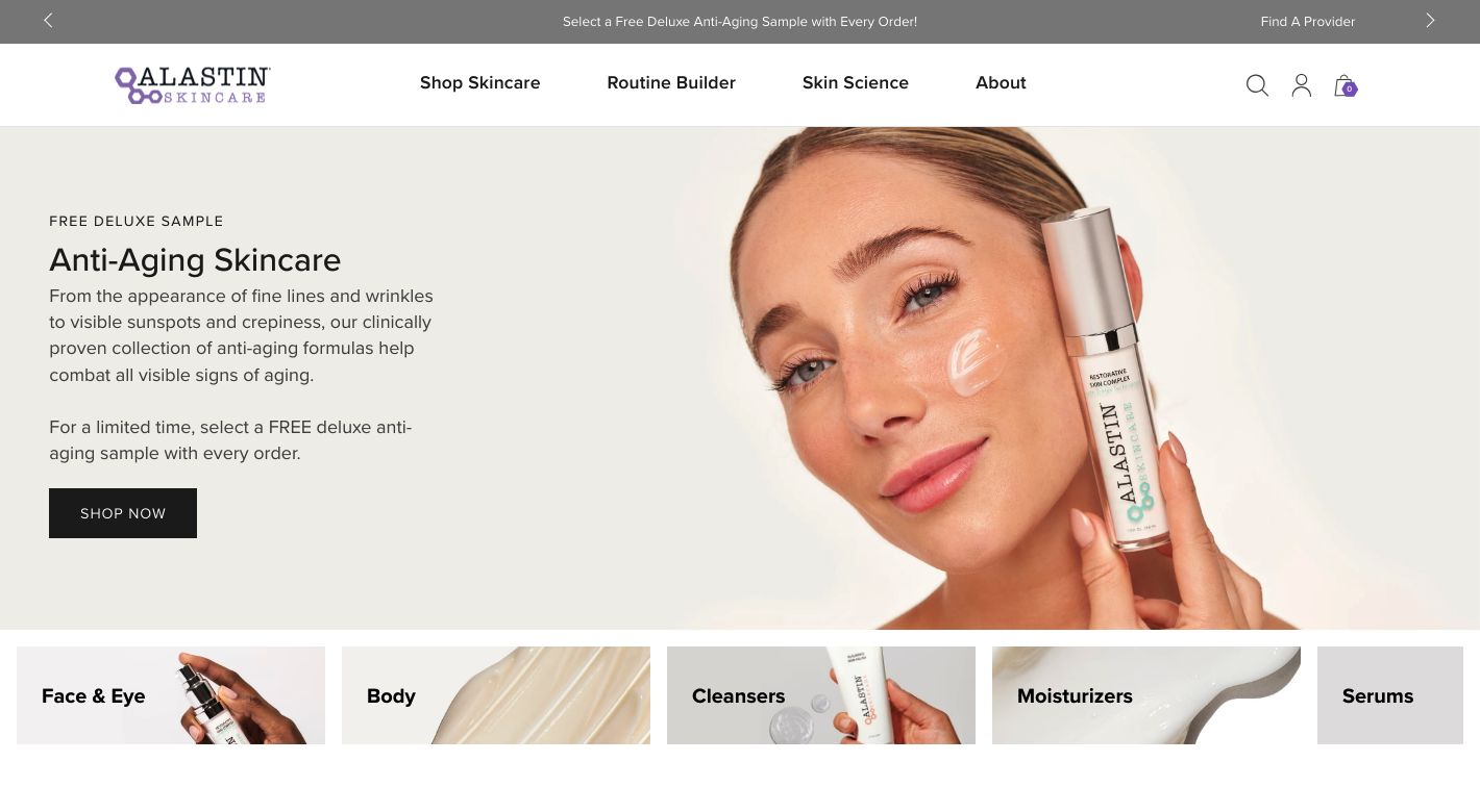 ALASTIN Skincare Website