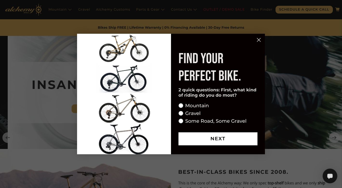 Alchemy Bikes Website