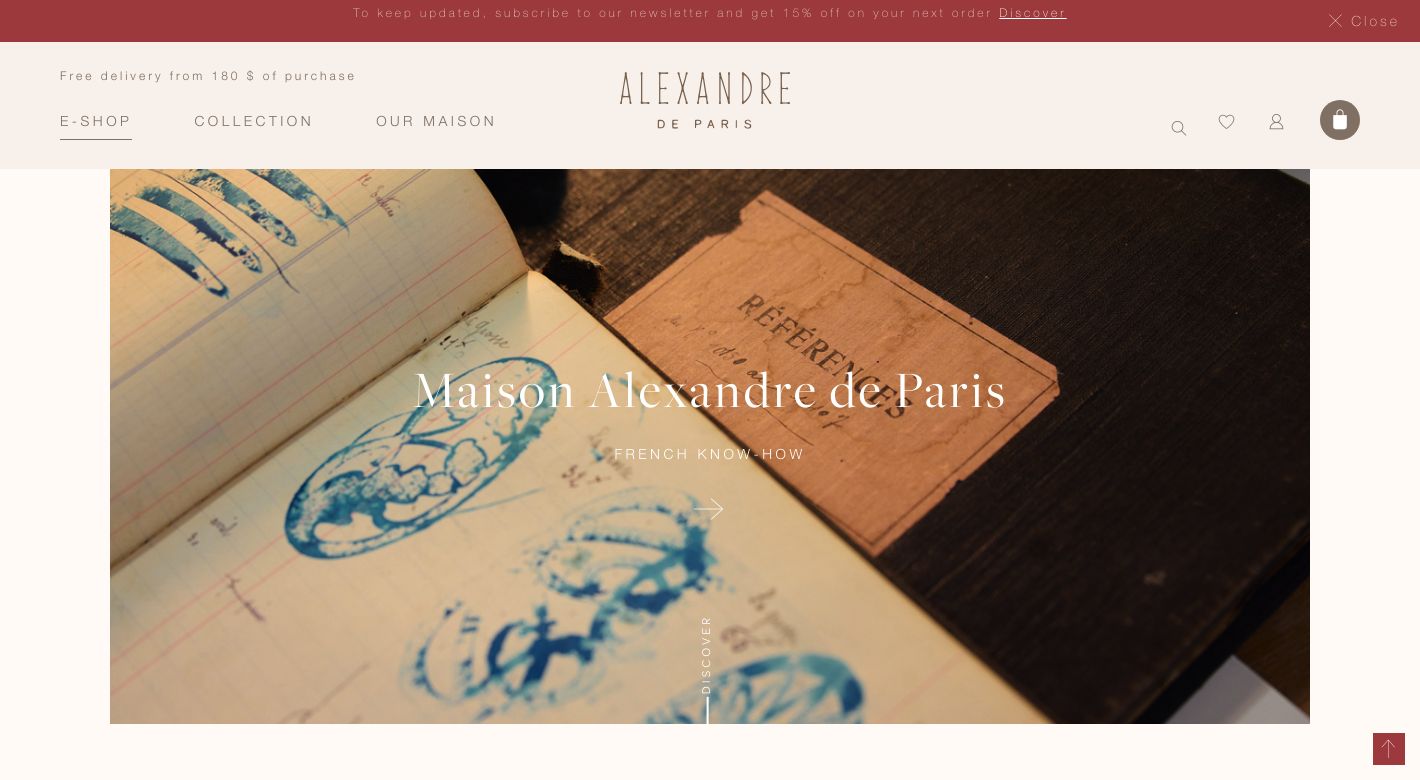 ALEXANDRE DE PARIS Website