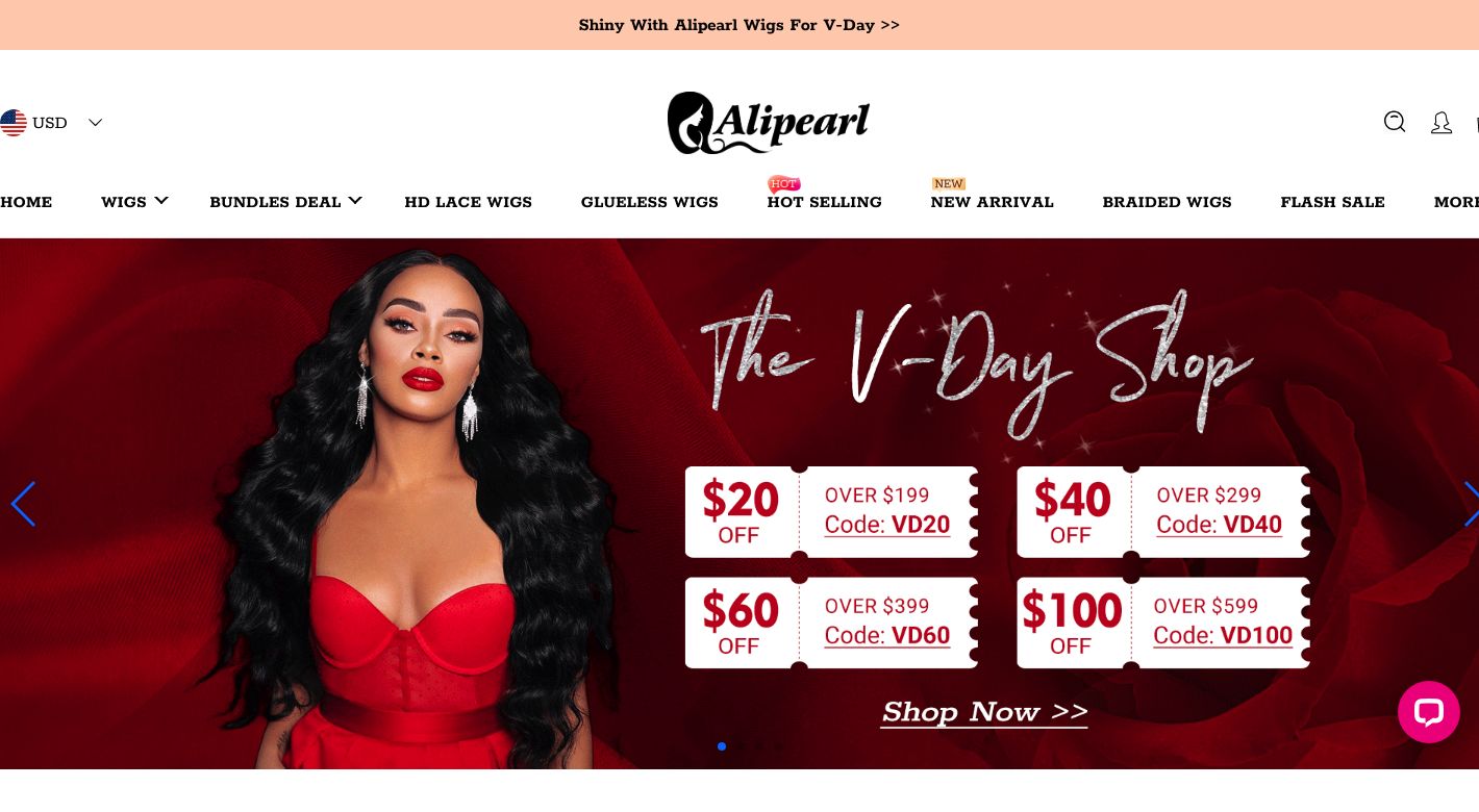 Alipearl Hair Website