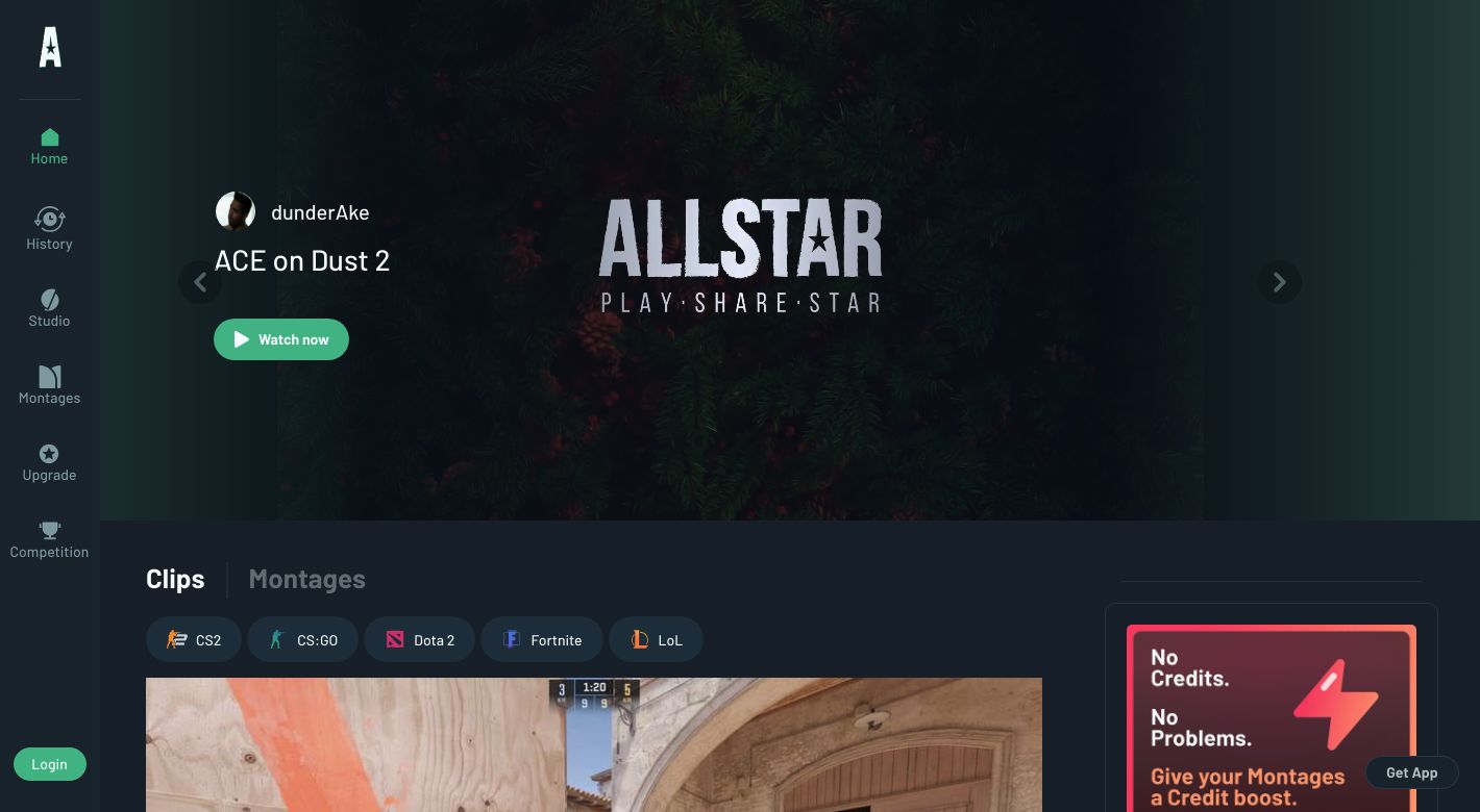 Allstar Gaming Website