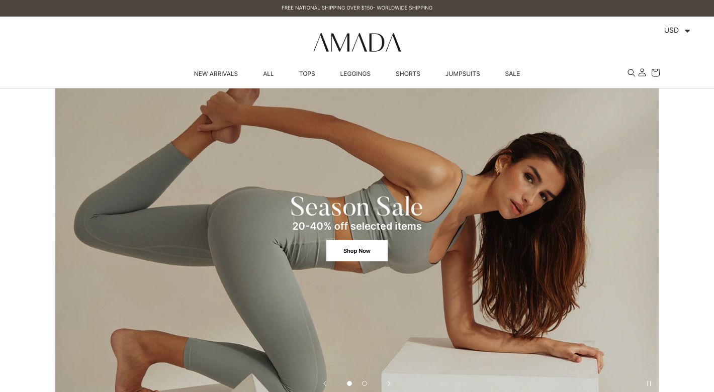 AMADAWEAR Website