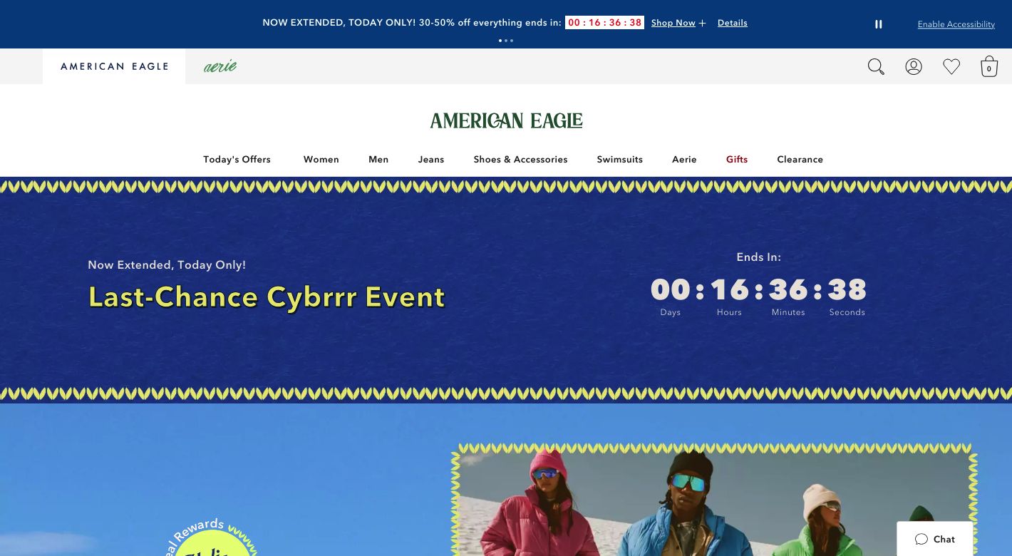 American Eagle Outfitters Website