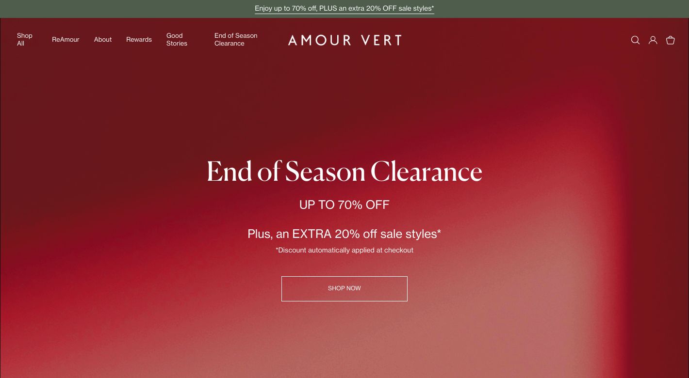 Amour Vert Website