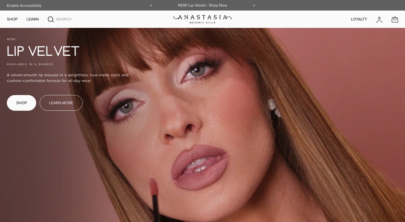 Anastasia of Beverly Hill Website