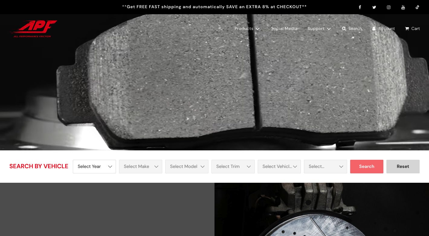 APF All Performance Friction Website
