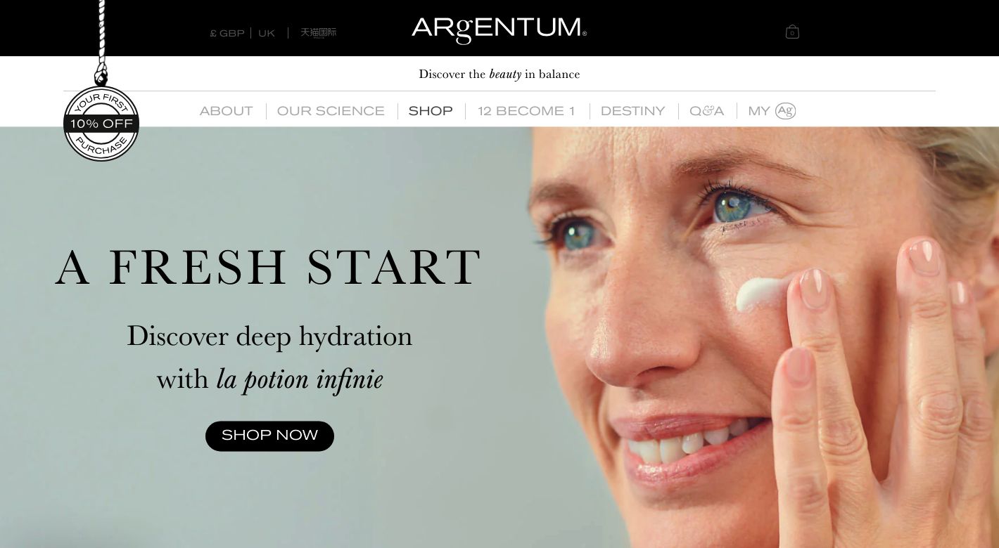 ARgENTUM apothecary Website