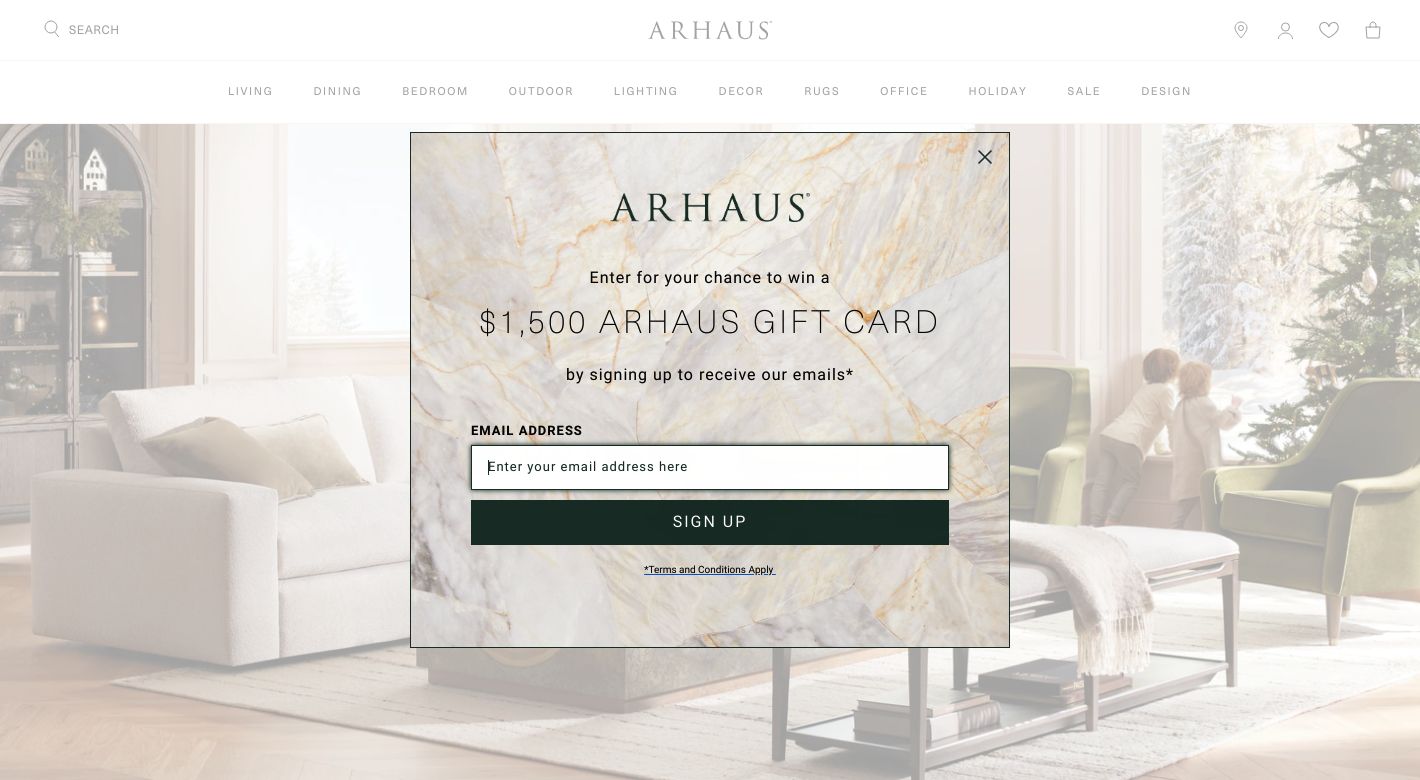 Arhaus Website