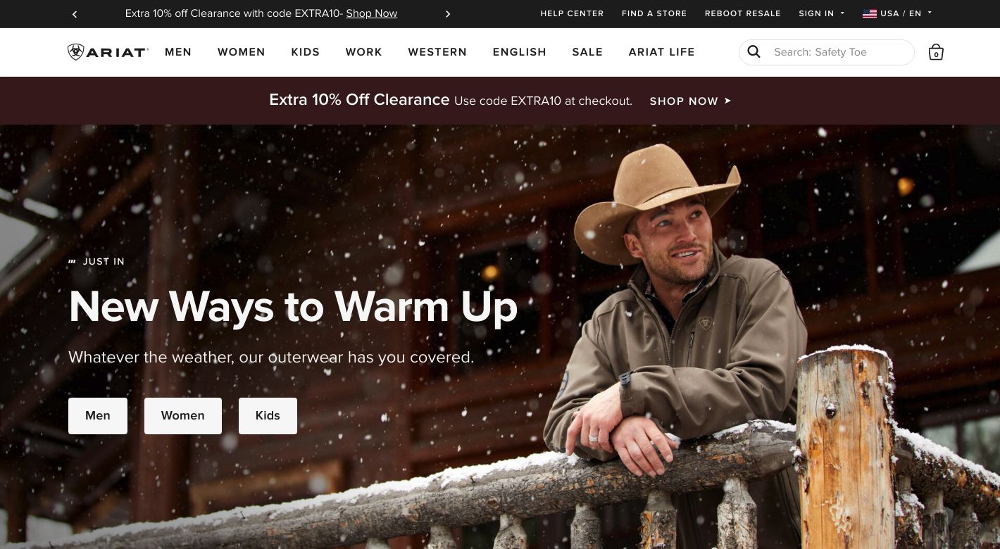 Ariat Website