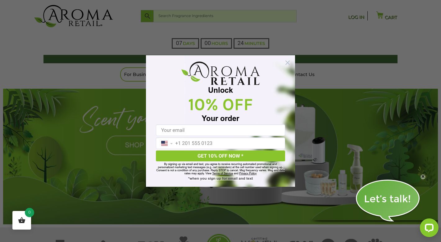 Aroma Retail Website