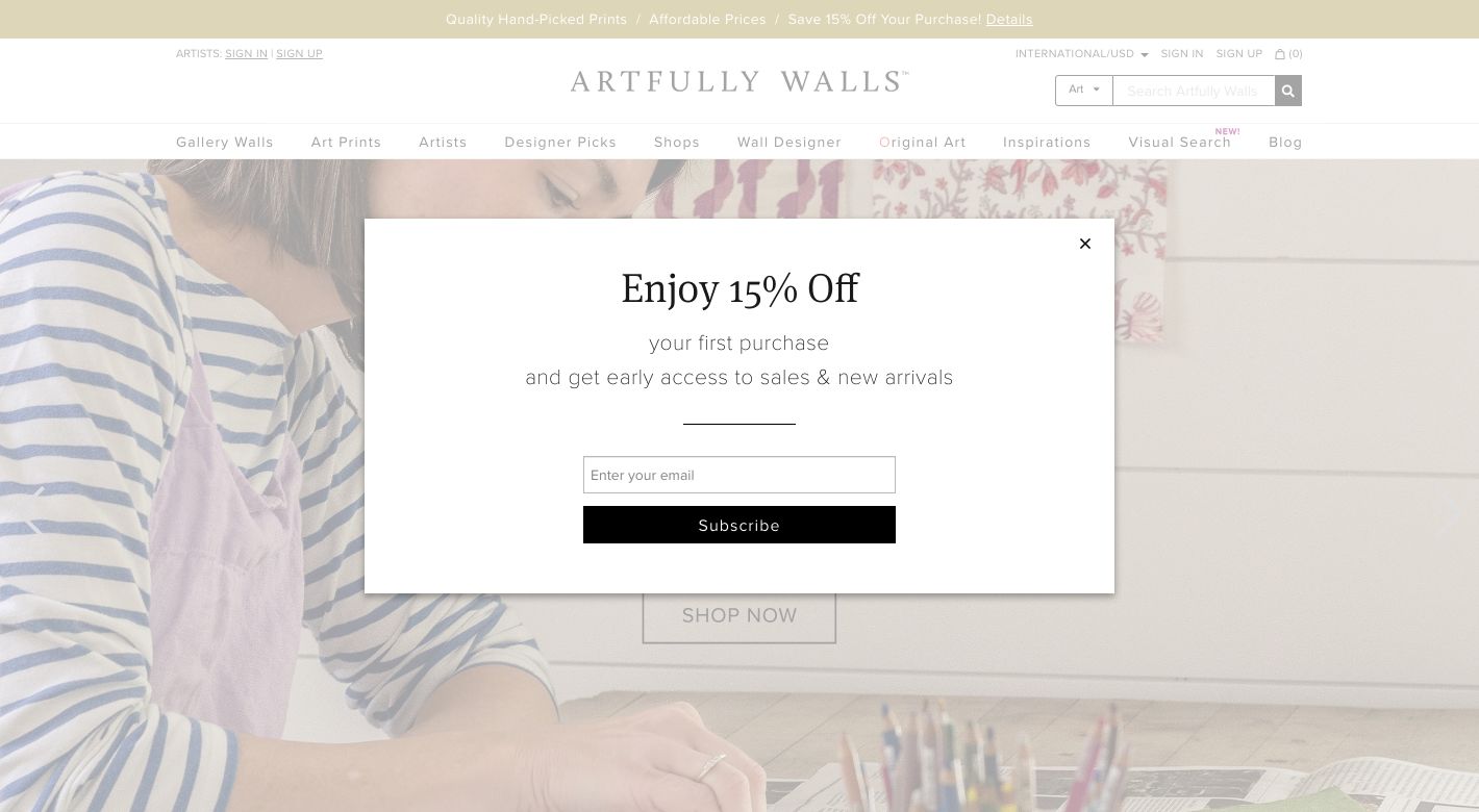 Artfully Walls Website