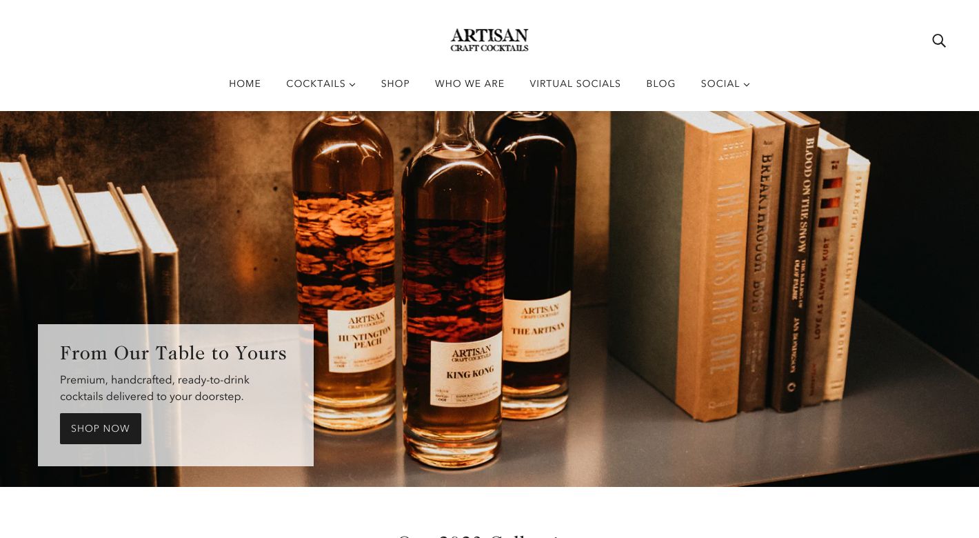 Artisan Craft Cocktails Website