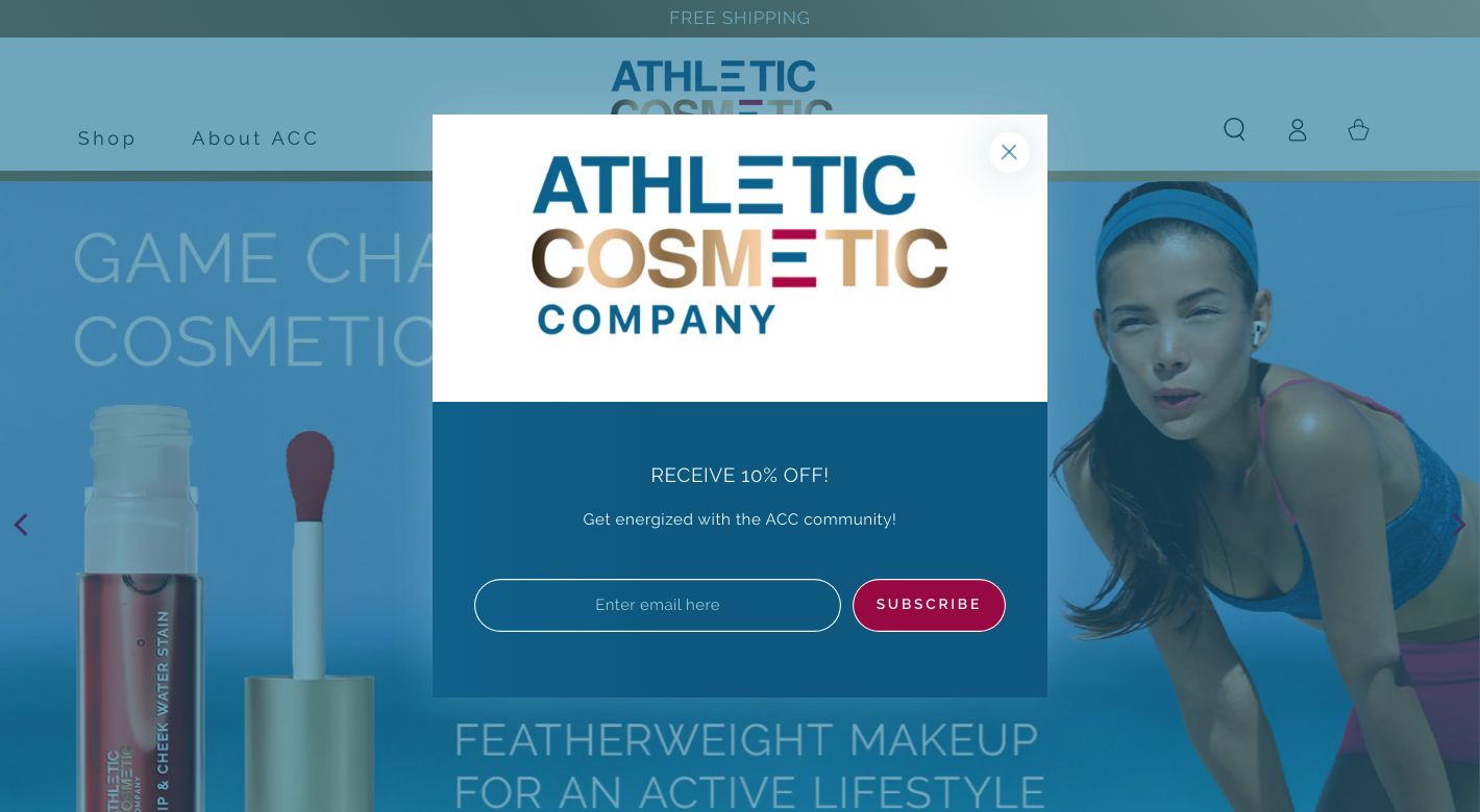 Athletic Cosmetic Company Website