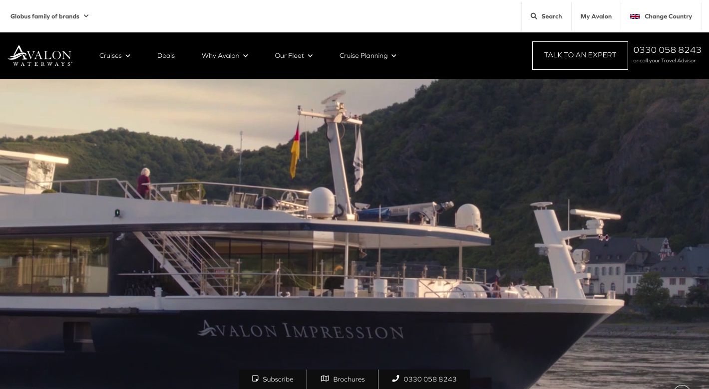 Avalon Waterways Website