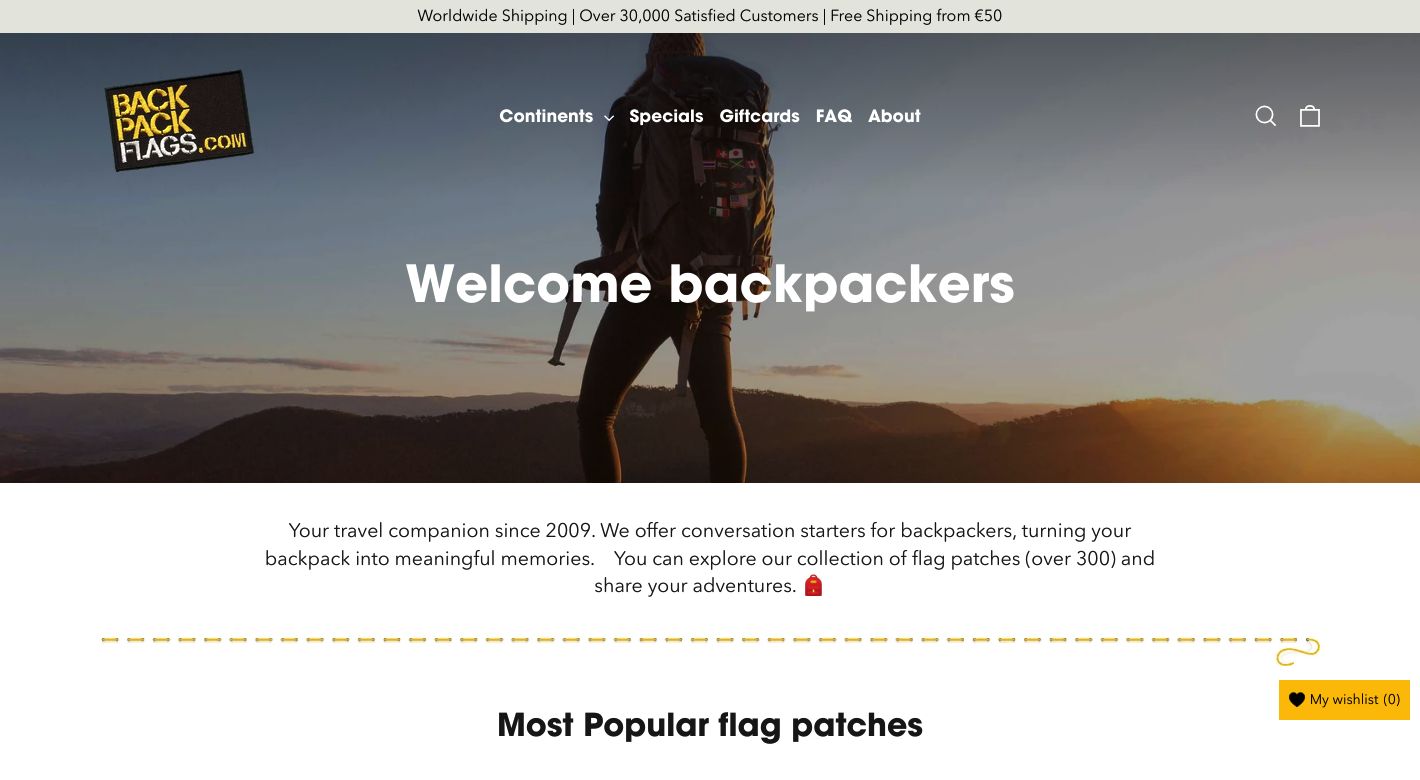 BACKPACKFLAGS.COM Website