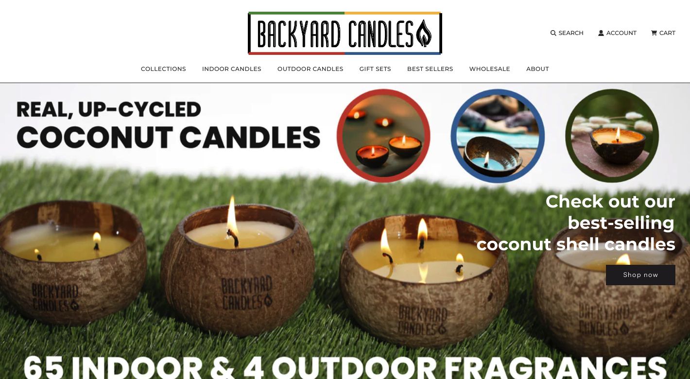 Backyard Candles Website