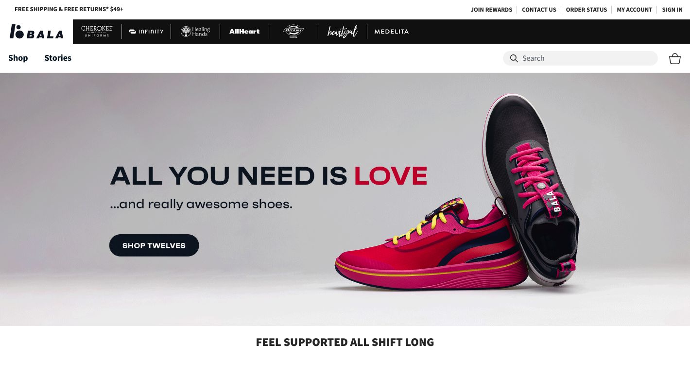 BALA Footwear Website