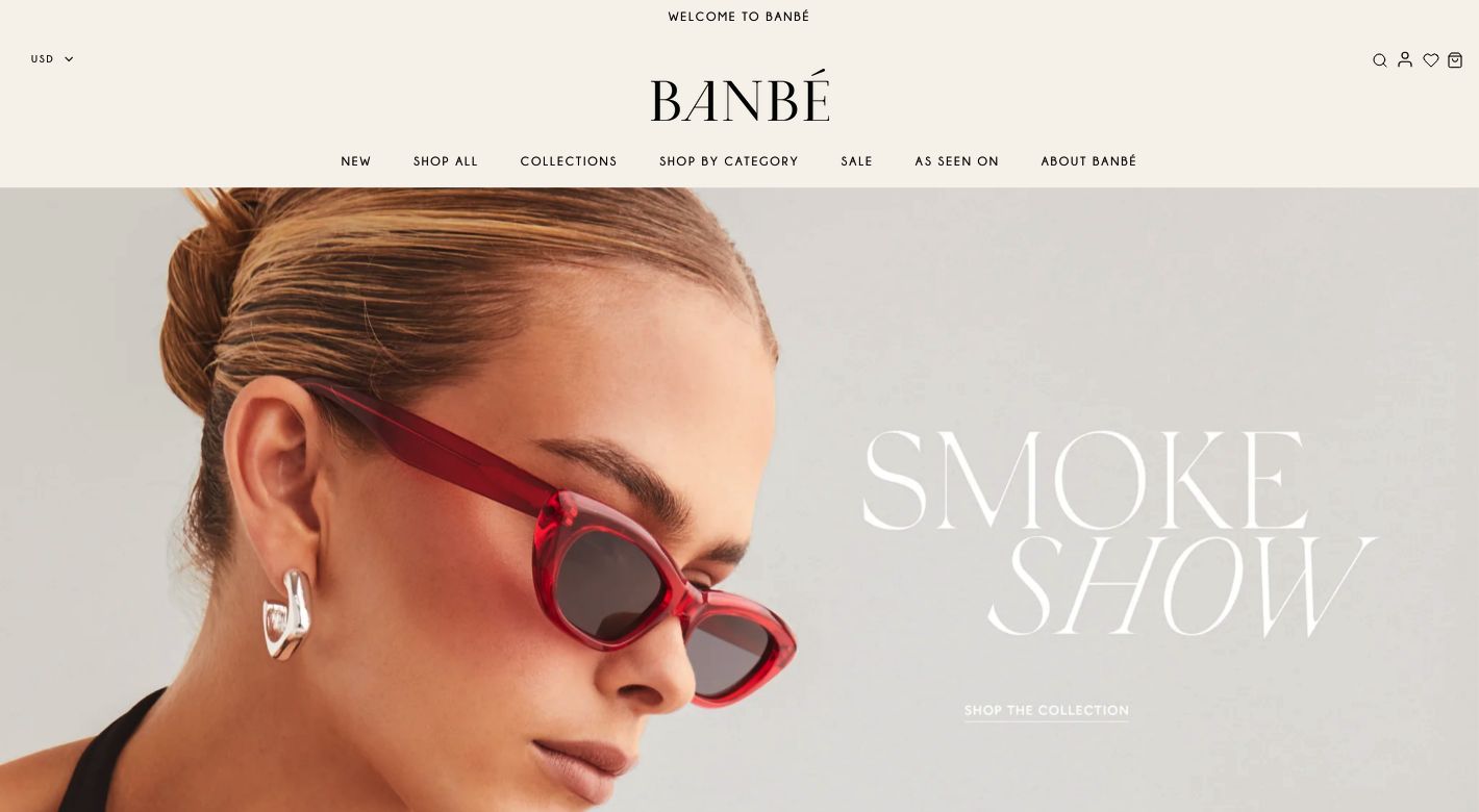 Banbe Eyewear Website