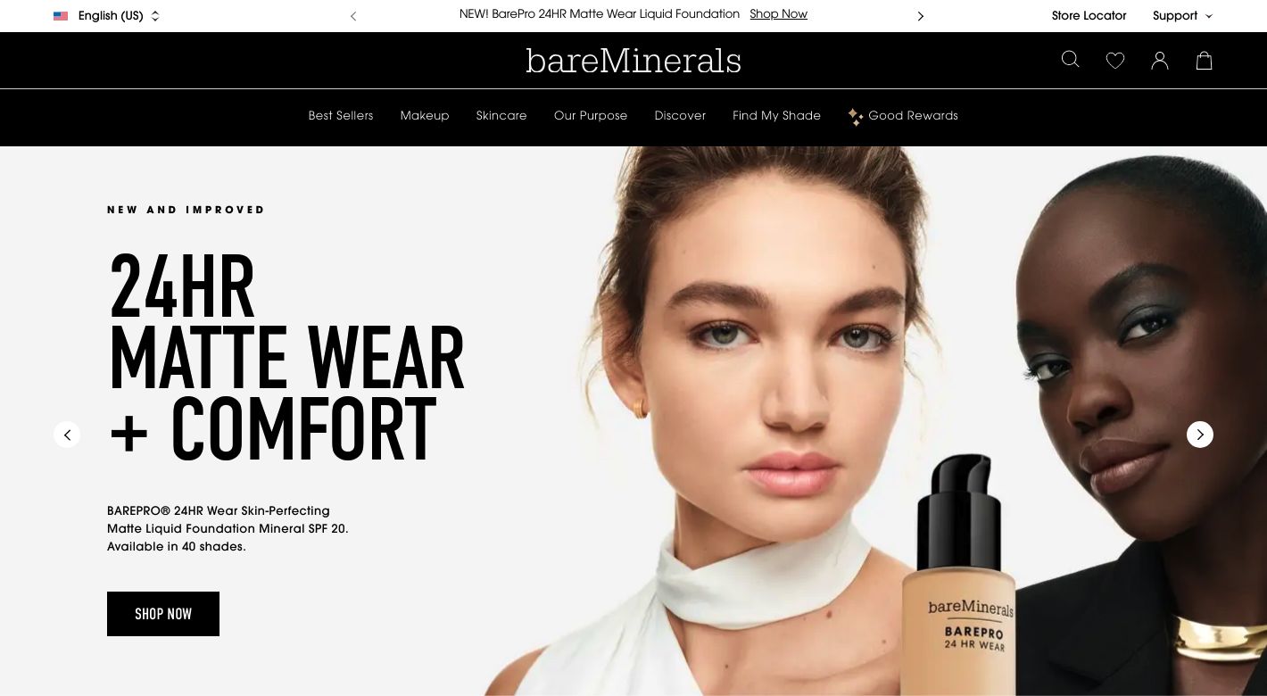 bareMinerals Website