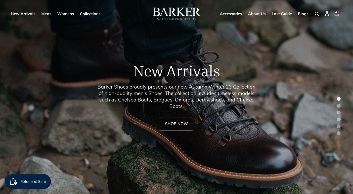 Barker Shoes Website