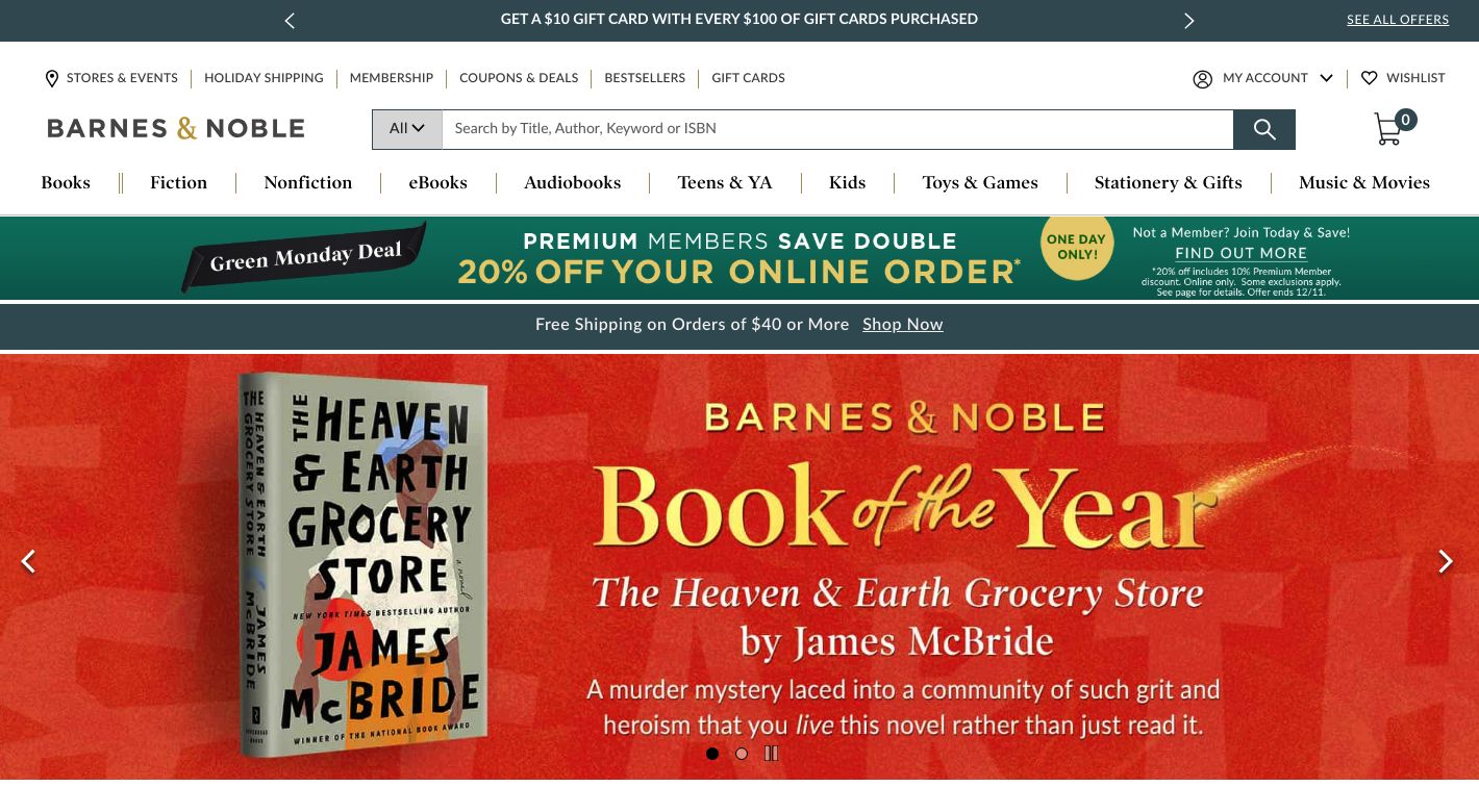 Barnes & Noble Website