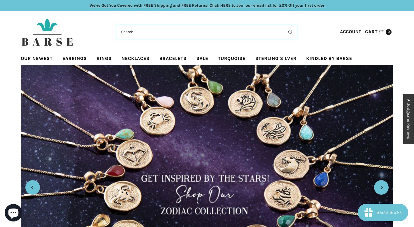 Barse Jewelry Website