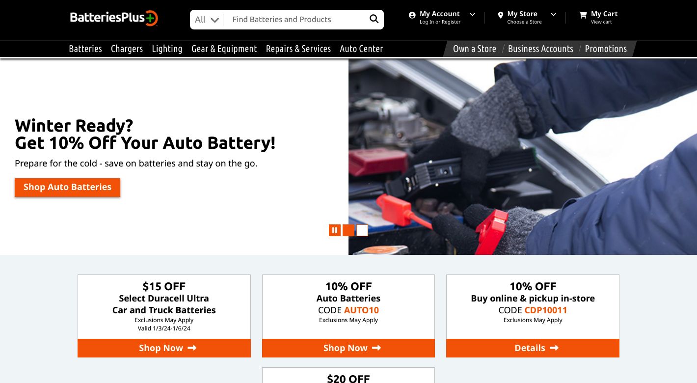 Batteries Plus Website