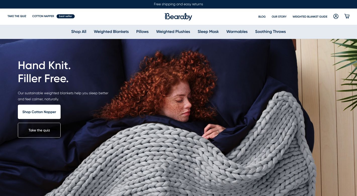 Bearaby Website