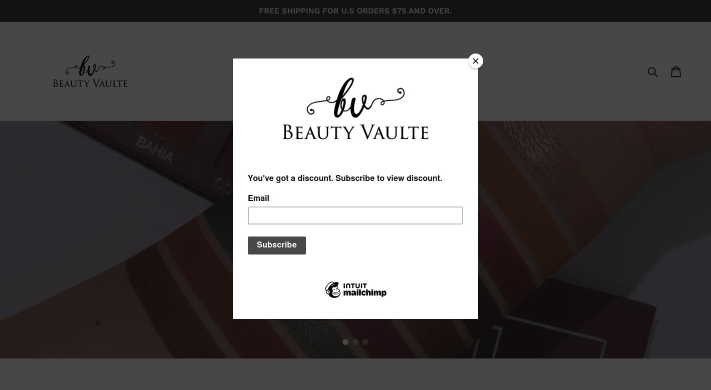 Beauty Vaulte Website