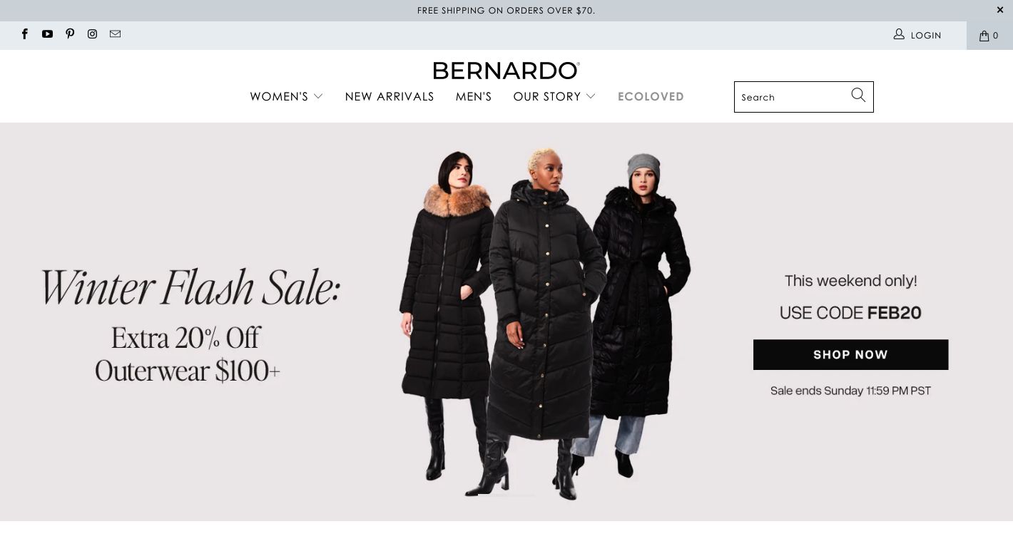 Bernardo Fashions Website