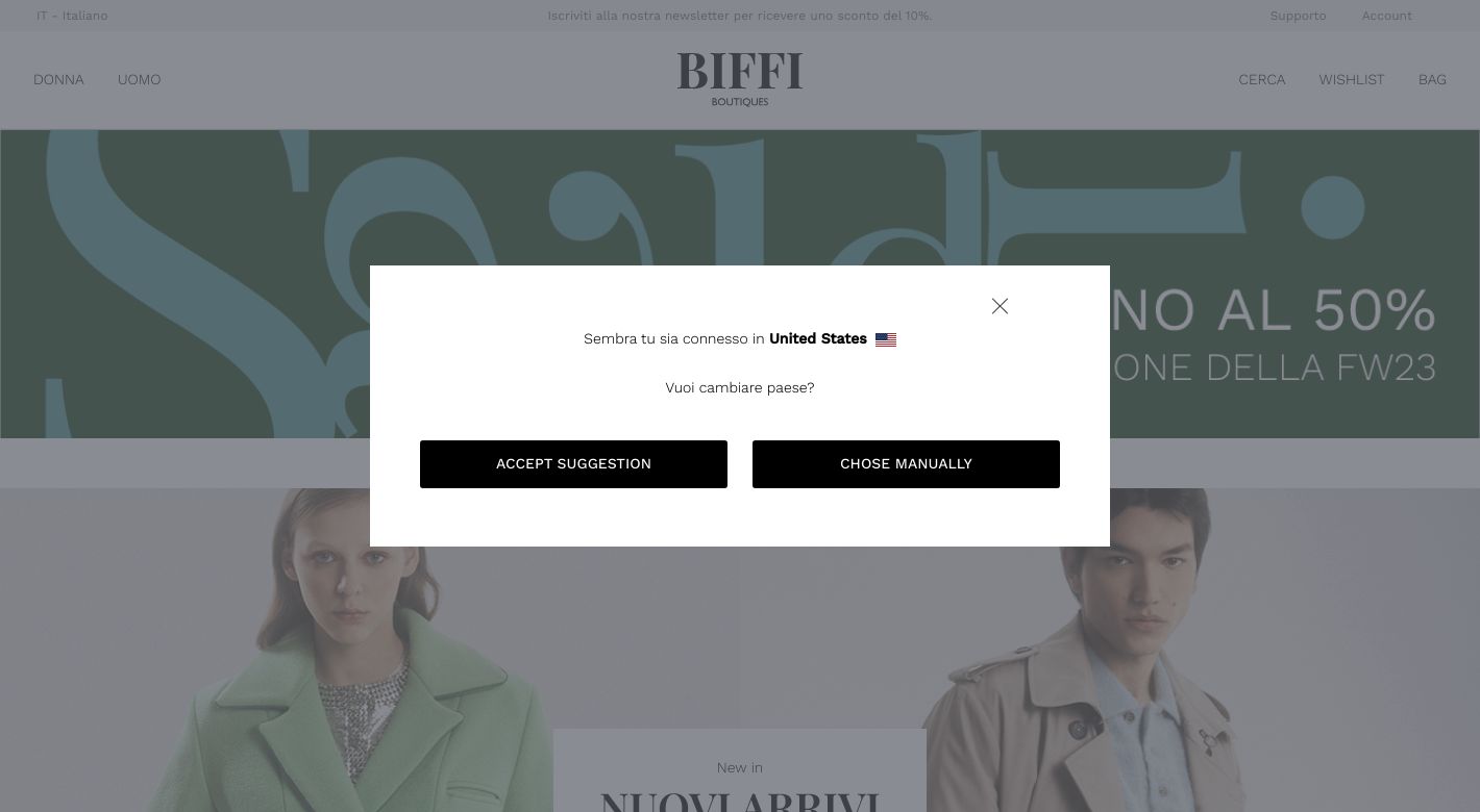 Biffi Boutique Website