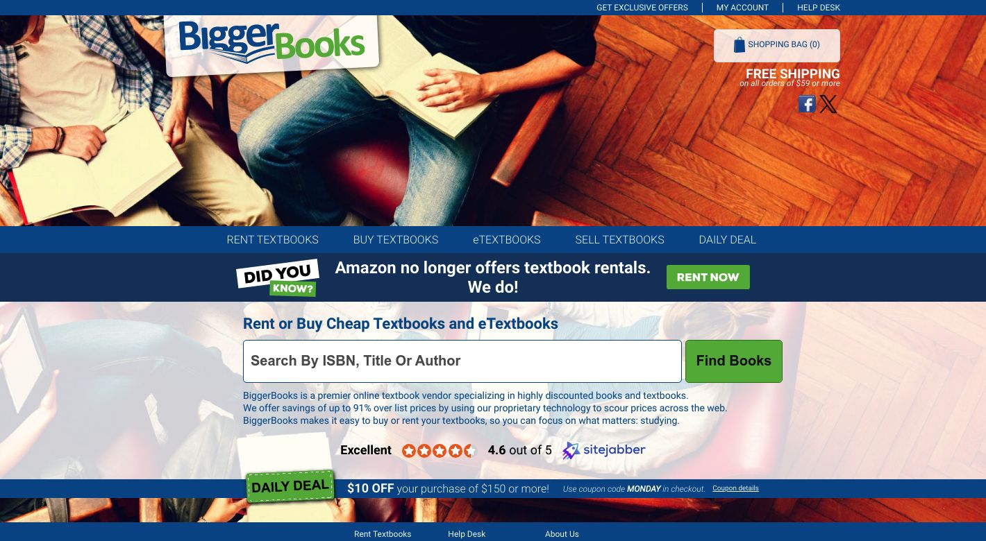 BiggerBooks Website