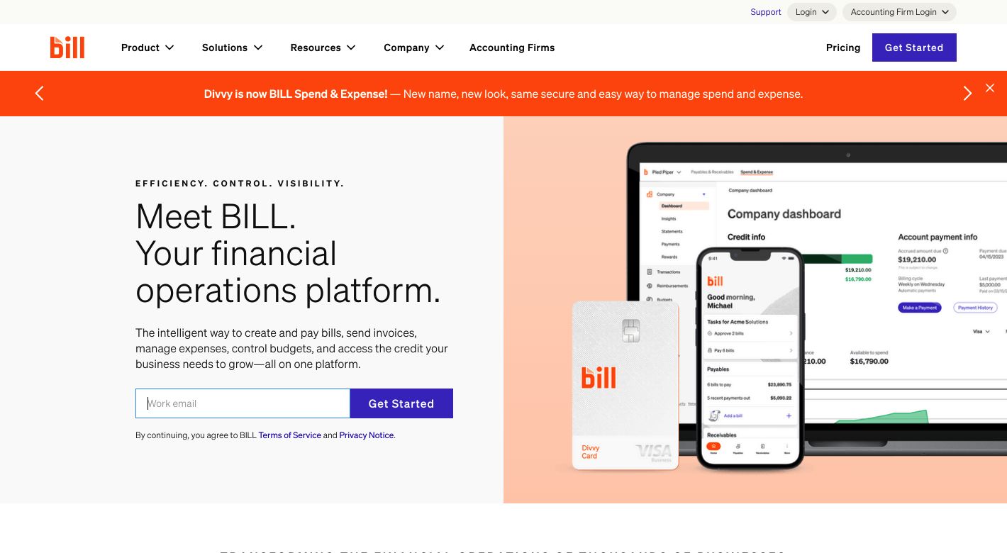 BILL Website