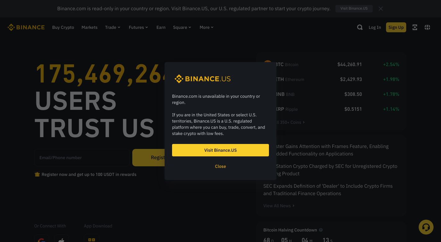 Binance Website