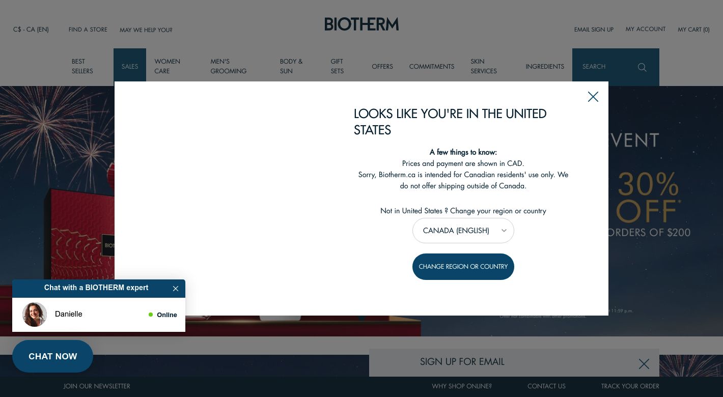 Biotherm Website