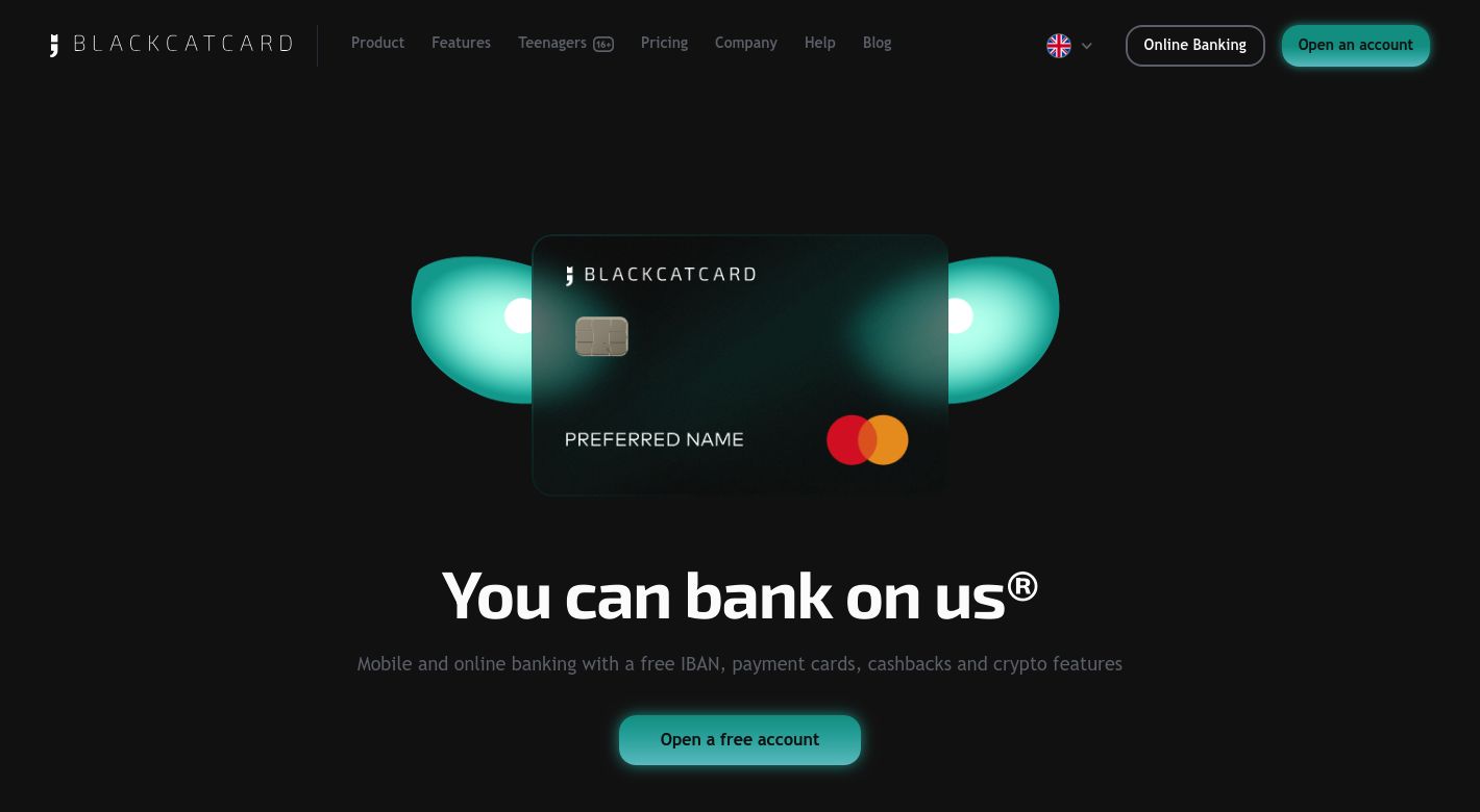 Blackcatcard Website