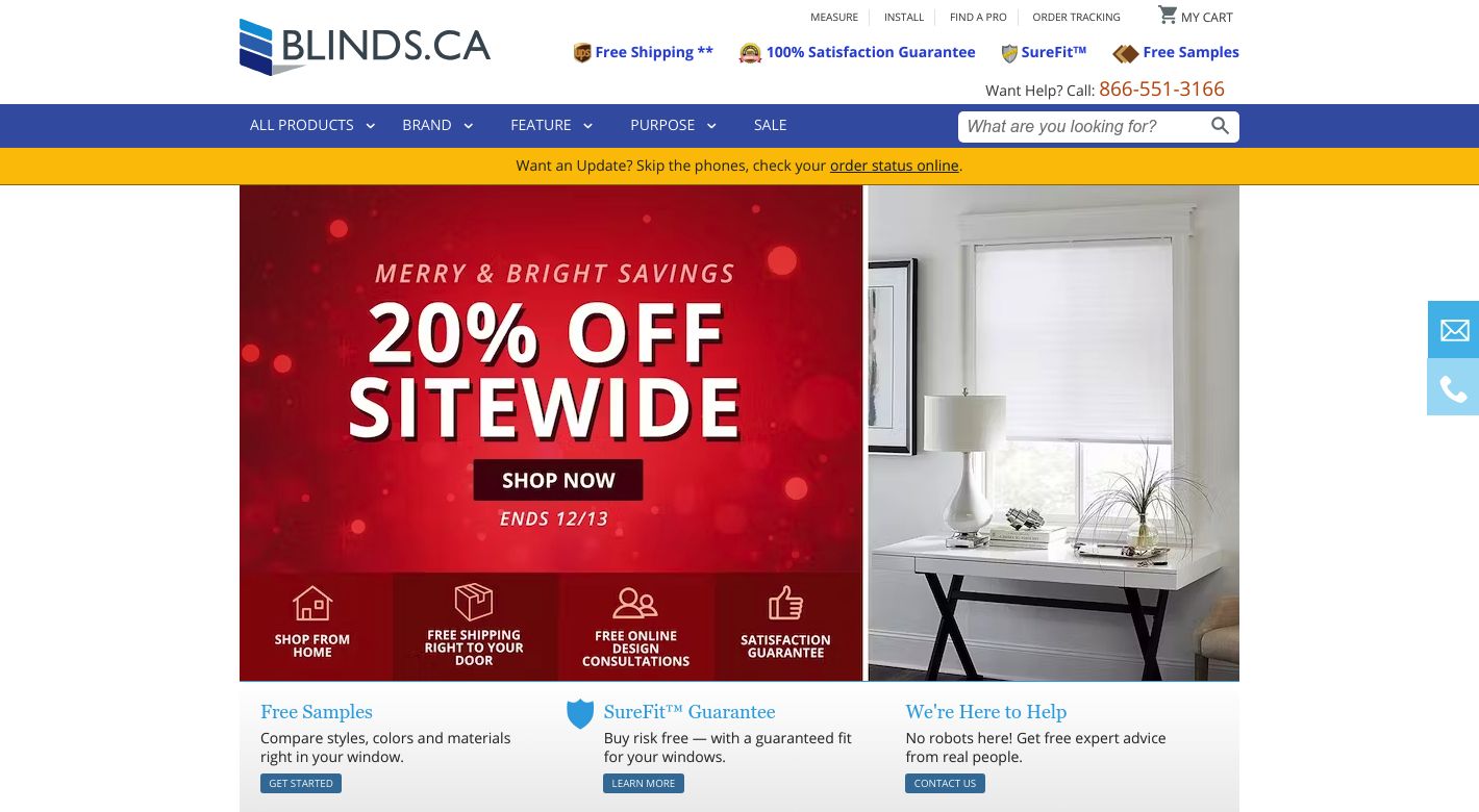 Blinds.ca Website