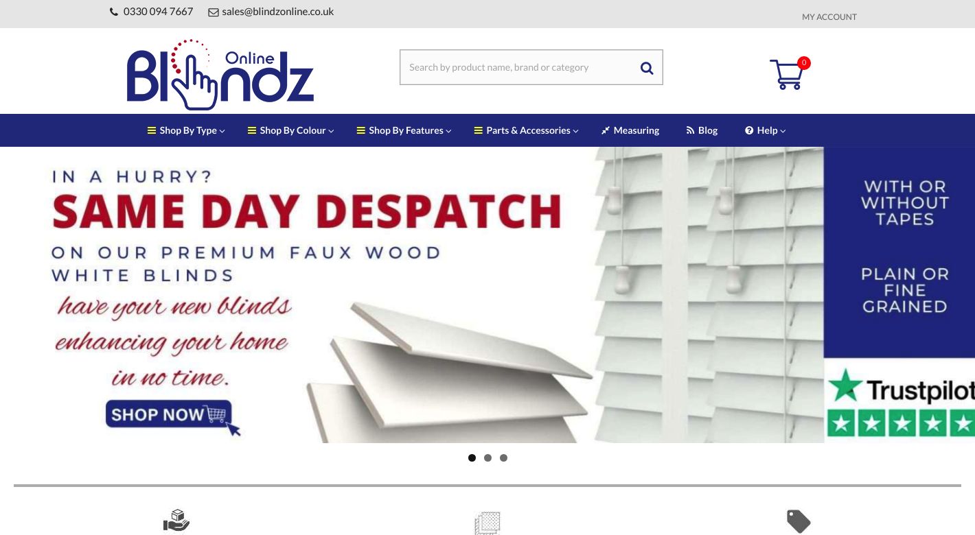 Blindz Online Website